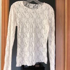 Lace long sleeve tee